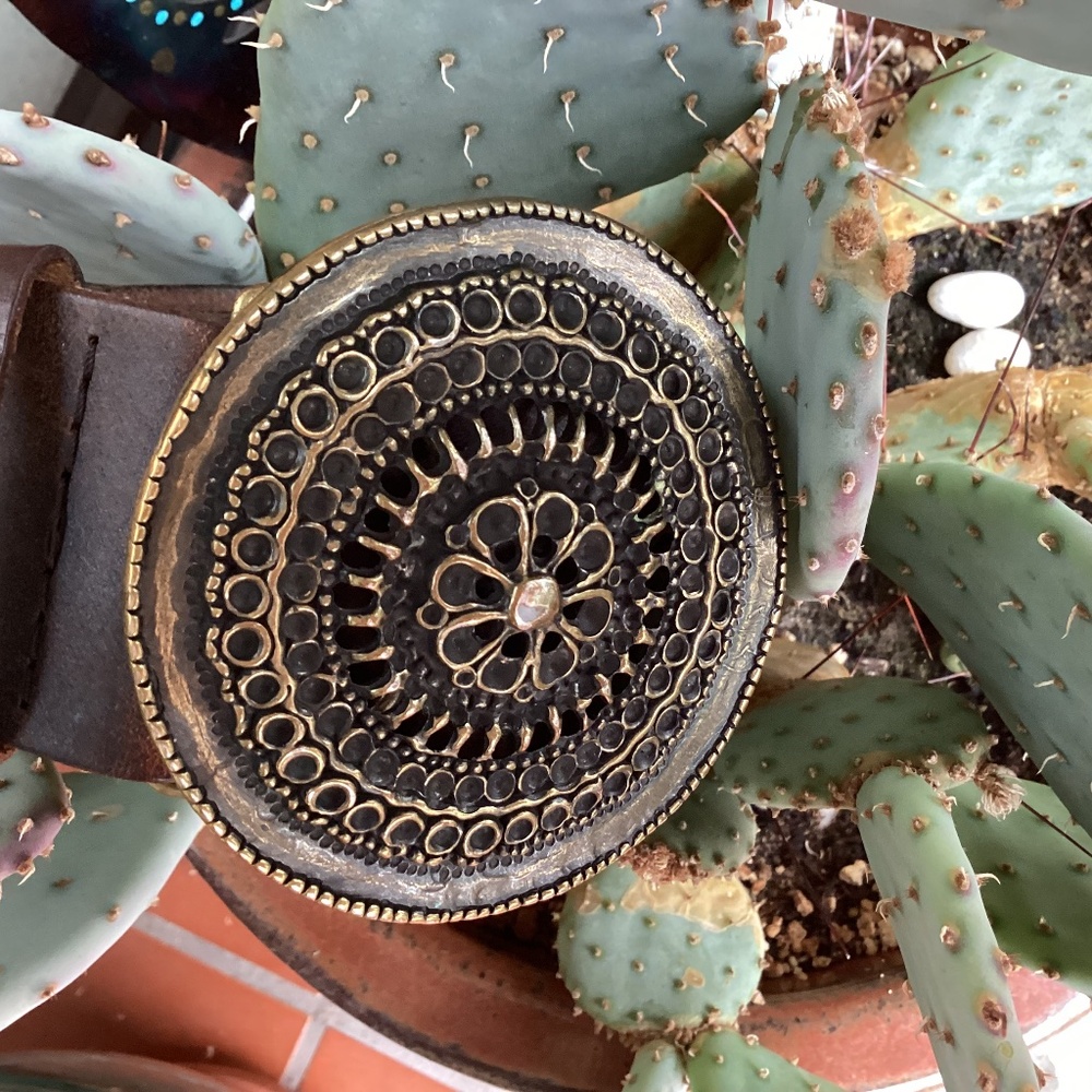 Olga Santini Brown Leather Belt